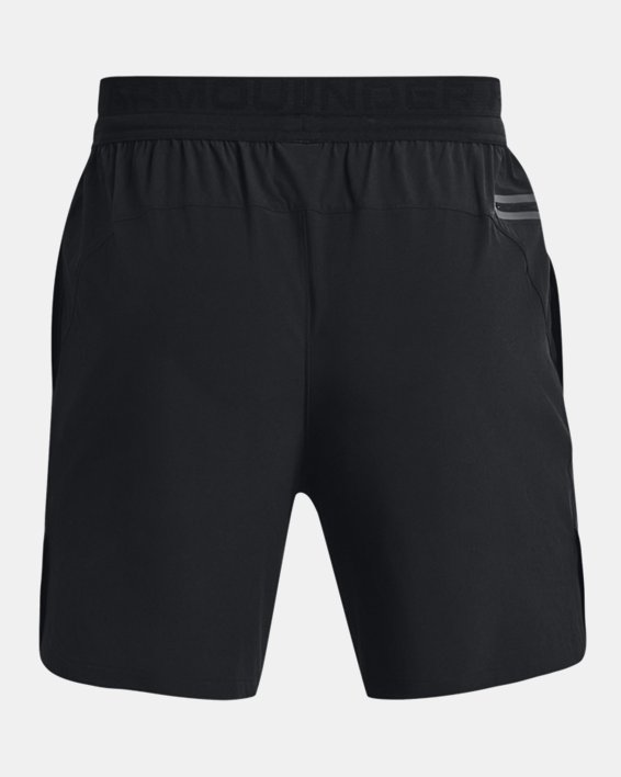 Men's UA ArmourPrint Peak Woven Shorts in Black image number 7
